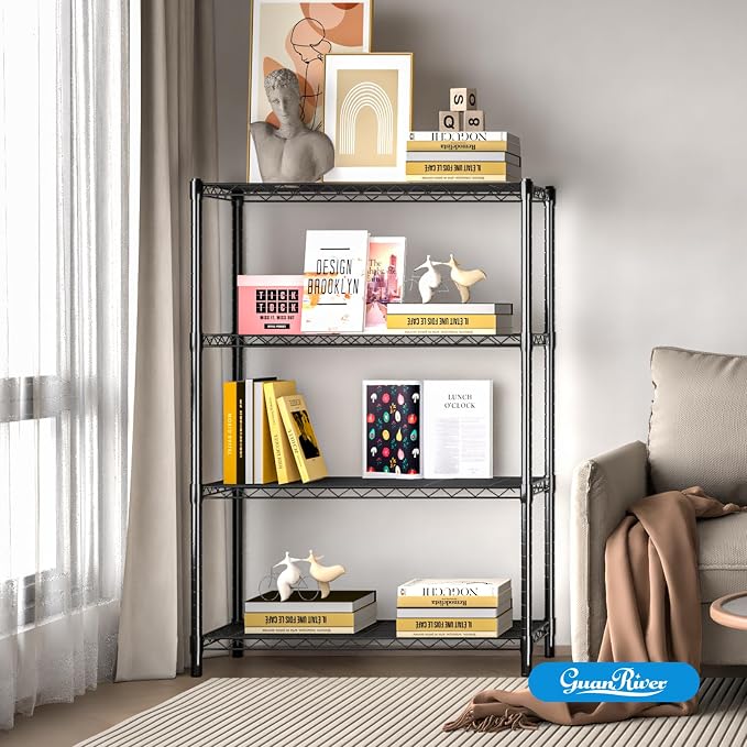 4-Shelf Adjustable Metal Shelf Wire Shelving Unit Storage Rack Display Shelf - Image 7