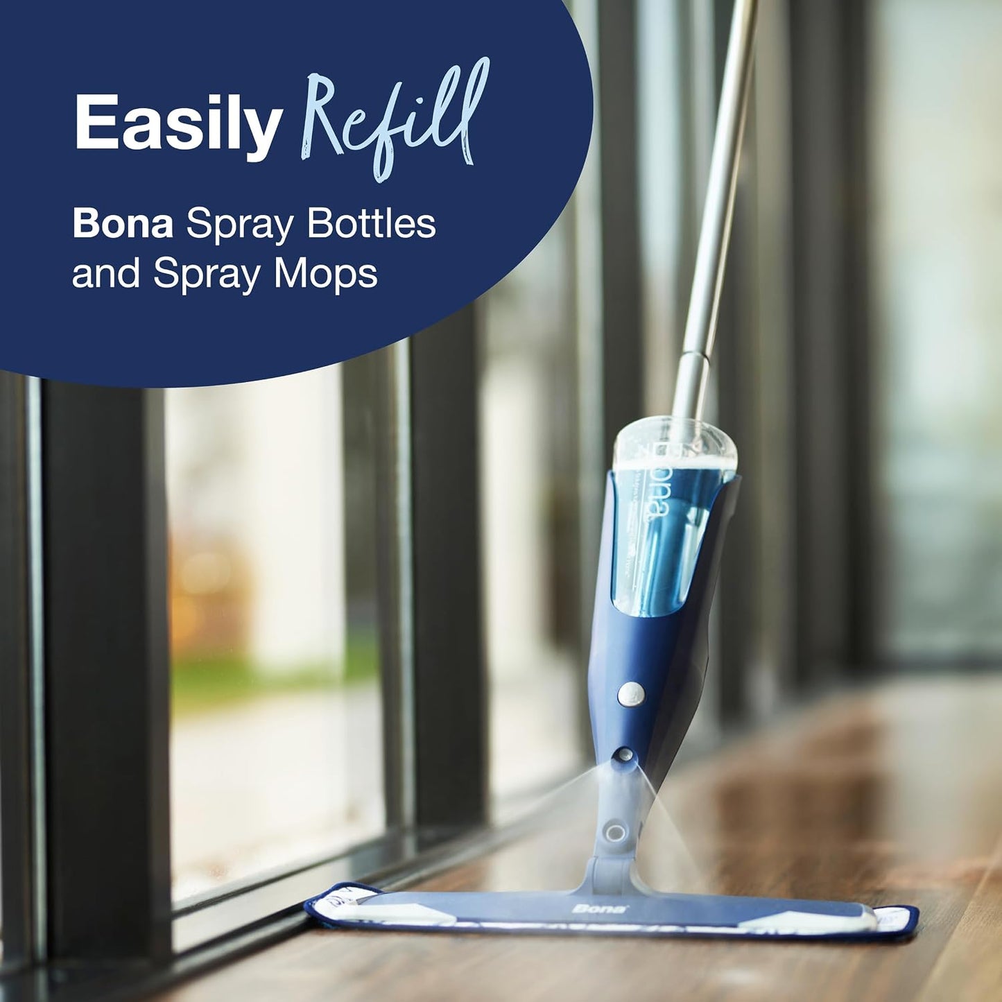 Bona Hardwood Floor Cleaner Refill - 128 fl oz - Unscented | Refill for Bona Spray Mops and Spray Bottles - Residue-Free Floor Cleaning Solution for Wood Floors
