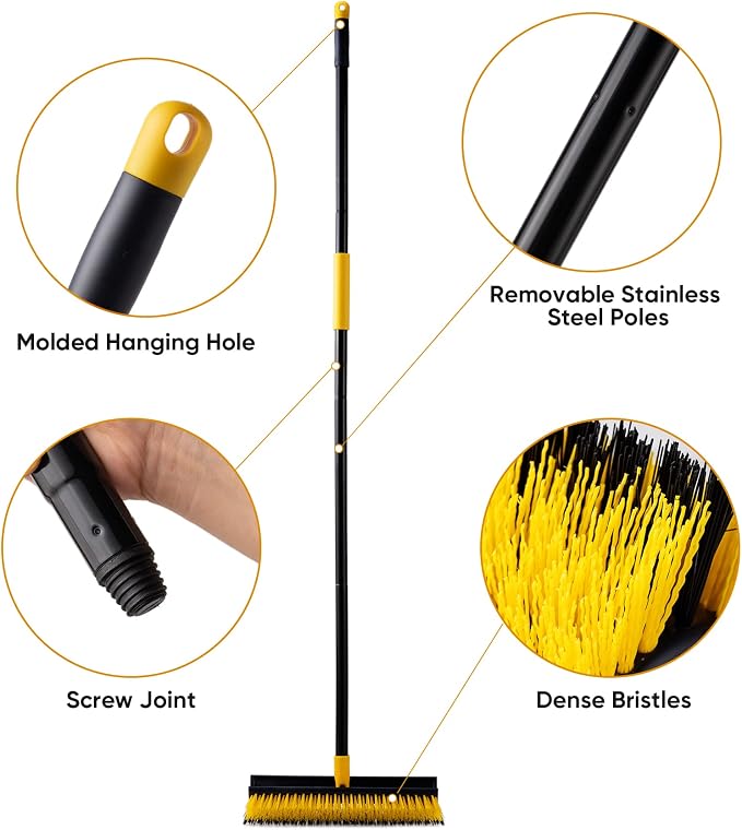Yocada Double-Sided Floor Scrub Brush Triangle Brush Corner Crevice Cleaning - Image 4