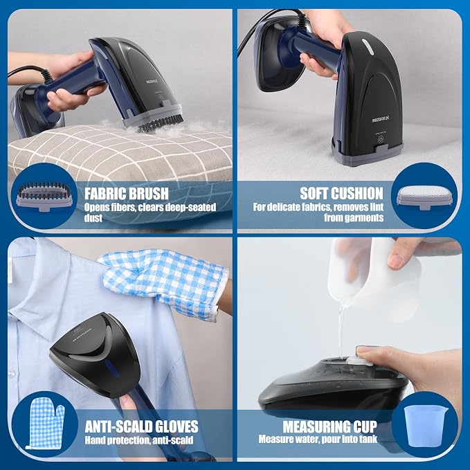 Powerful Handheld Fabric Steamer - 1800W - Image 7