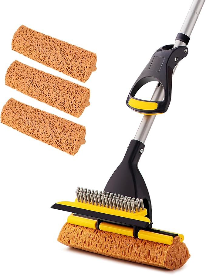 Yocada Sponge Mop Home Commercial Use Tile Floor Bathroom Garage Cleaning Total by Yocada