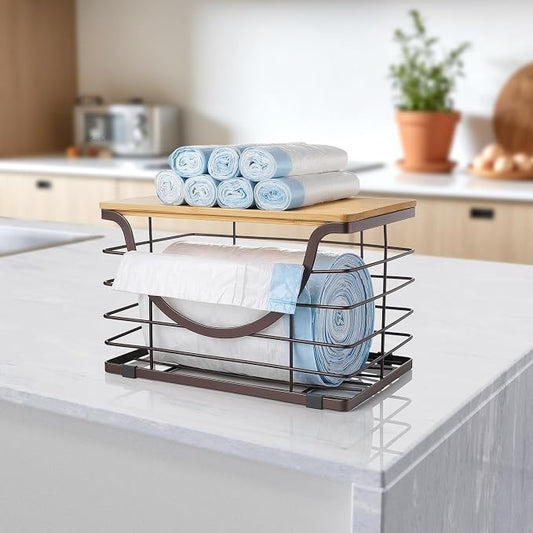 Extra Large Trash Bag Holder Under Sink Stackable Kitchen Storage - Image 2