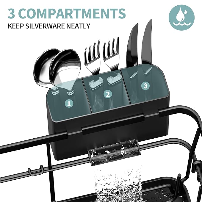 Dish Drying Rack for Kitchen Counter, Large Dish Racks - Image 4
