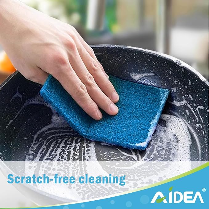 AIDEA Non-Scratch Scouring Pads, Dish Scrubber Pads - Image 3