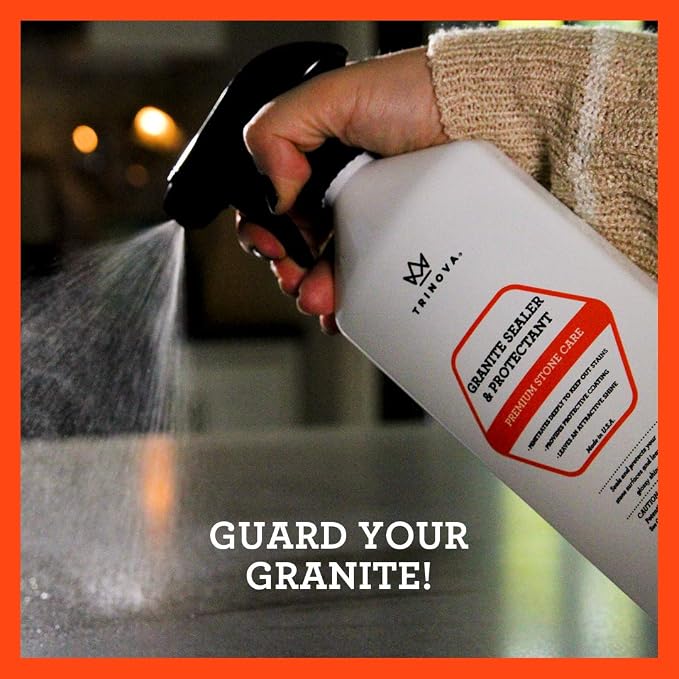 TriNova Granite Sealer & Protector Gallon Refill- Made in USA, Best Stone Polish - Image 3