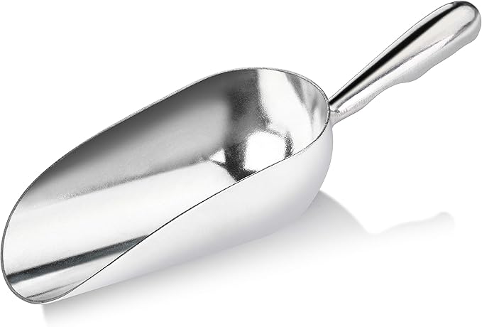 New Star Foodservice 34509 One-Piece Cast Aluminum Round Bottom Bar Ice Flour - Image 3