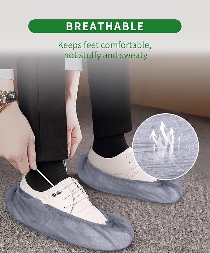 50Pcs Non-Woven Shoe Covers Disposable Non Slip - Image 4