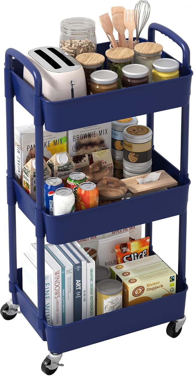 Sywhitta 3-Tier Plastic Rolling Utility Cart - Image 8