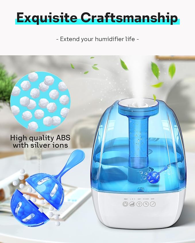 Leemone Humidifier Cleaner 12 Pack, Demineralization Cleaning Ball, Works in - Image 6