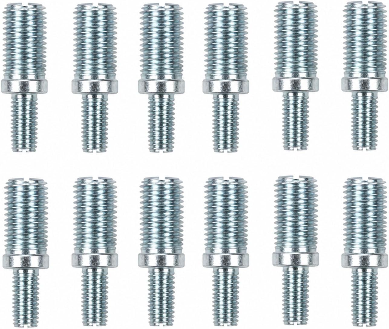 Universal Bed Leg Thread Adapter Studs, M8 to M12, M8 to 1/2-13 Conversion Bolts 6pcs for Adjustable Bed Base Replacement Legs only Legs