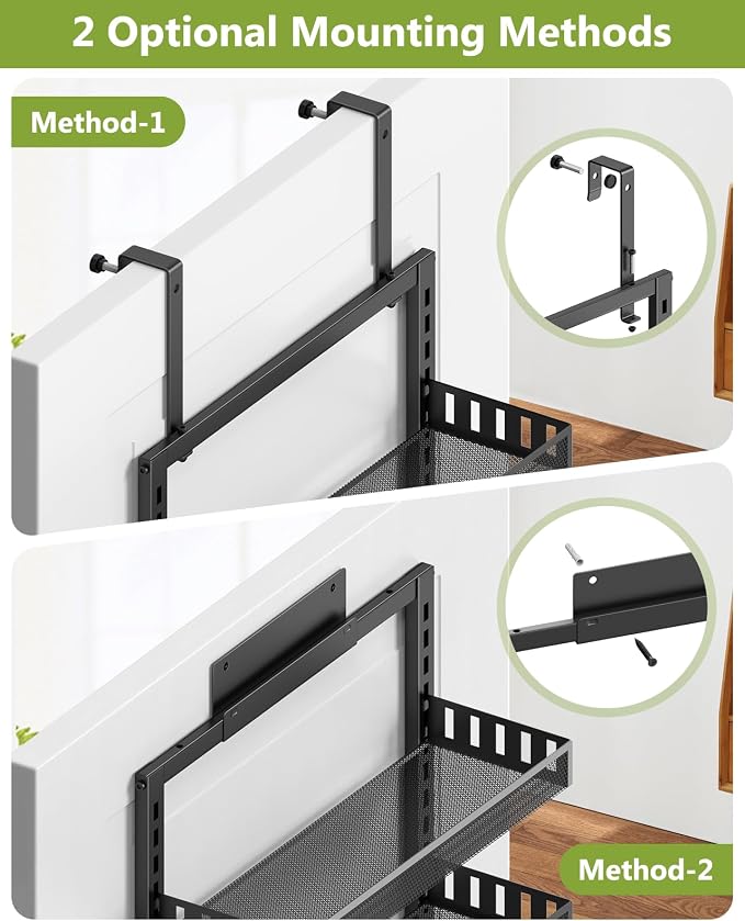 6-Tier Over the Door Pantry Organizer, 2 in 1 Large Door Spice Rack - Image 5