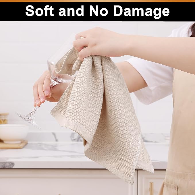 Homaxy 100% Cotton Waffle Weave Kitchen Towels - Image 4