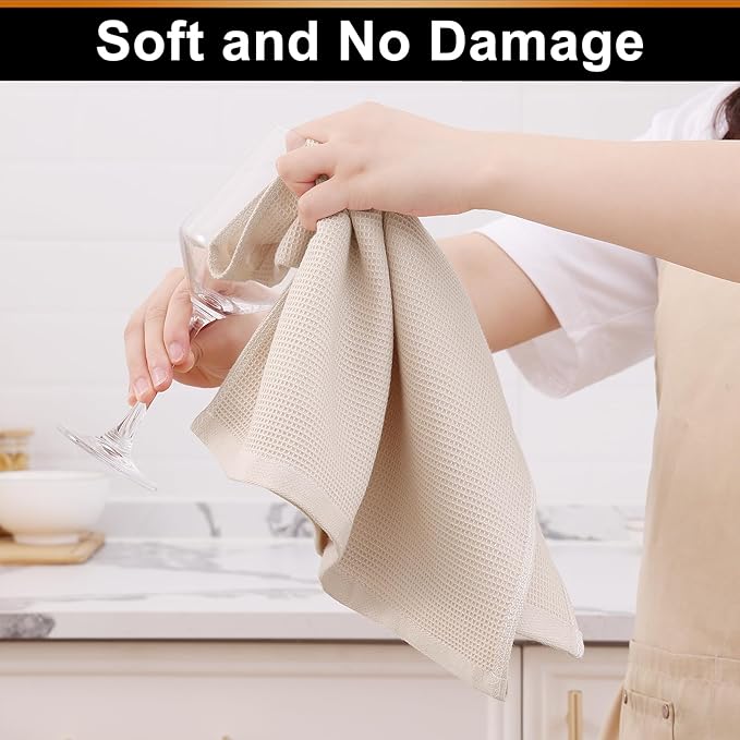 Homaxy 100% Cotton Waffle Weave Kitchen Towels - Image 4
