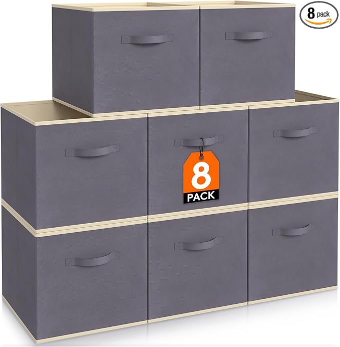Lifewit 13 Inch Cube Storage Bins, Storage Cubes Foldable Medium Decorative by Lifewit