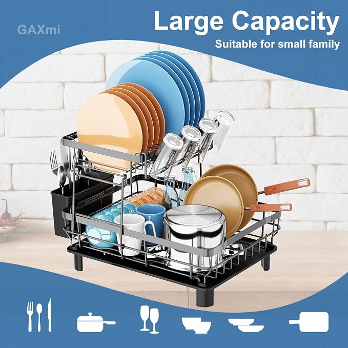 GAXmi Dish Drying Rack Over The Sink Dish Drainer - Image 3