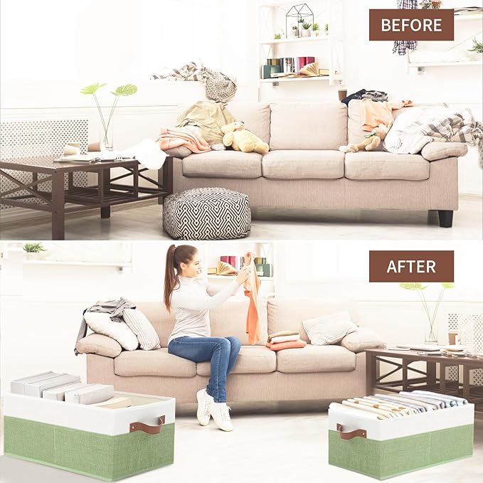 3 Pack Large Capacity Storage Bins Closet Organizer - Image 5