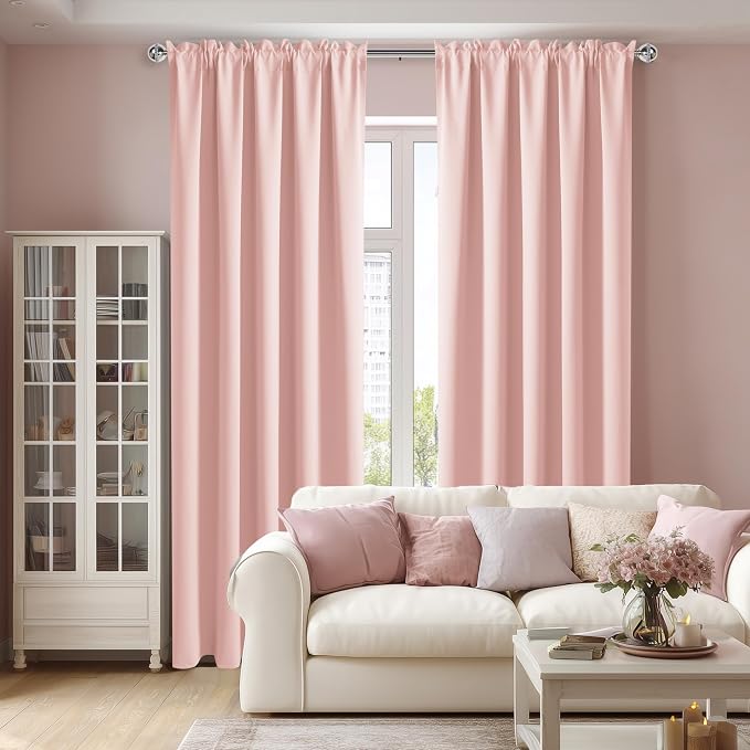 DWCN Blackout Curtains for Living Room Thermal Insulated, Energy Saving & Noise - Image 2