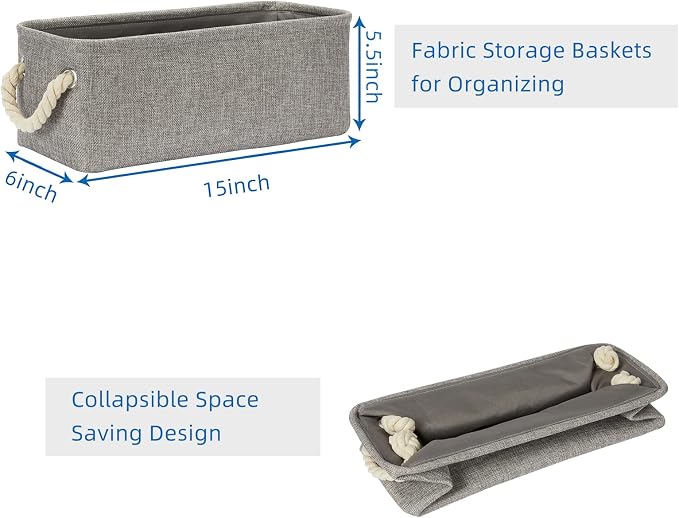Temary Small Storage Baskets for Organizing, Narrow Baskets for Storage Toilet - Image 7