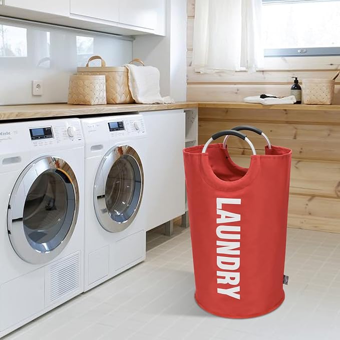 DOKEHOM 90L Large Laundry Basket, Collapsible Laundry Bag, Freestanding Tall - Image 9