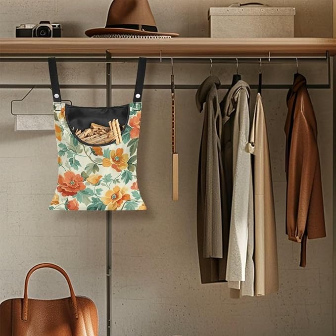 Art Flower Clothespin Bag Clothes Pin Hanging Bag Clothespin Bag - Image 5