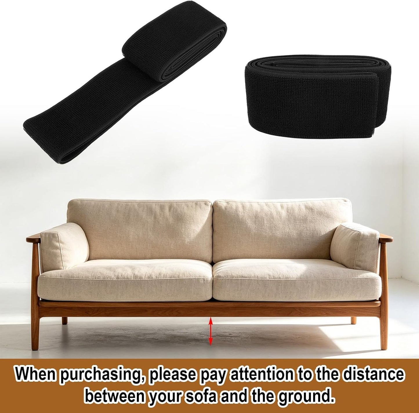 Under Couch Blocker for Pets and Kids Toys, 335x7.5cm/131.89x2.95in Adjustable Elastic Bed Blocker Cat Barrier Dog Couchs Stopper Furniture Gap Filler Protector for Sofa Cabinet