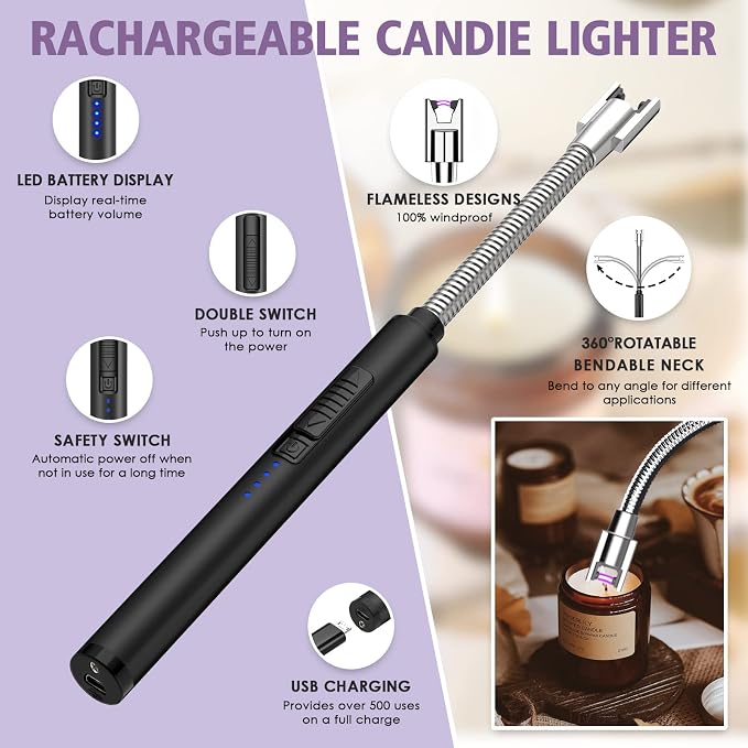 5 in 1 Candle Accessory Set, Candle Wick Trimmer Cutter, Candle Wick Dipper - Image 2