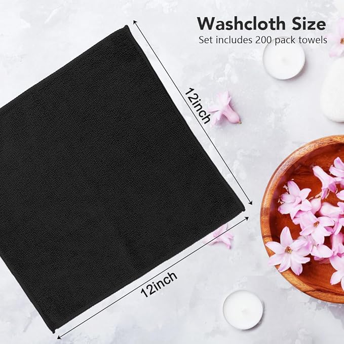 Orighty Wash Cloths Bulk Towels Set 200 Pack, Highly Absorbent and Soft Feel - Image 4