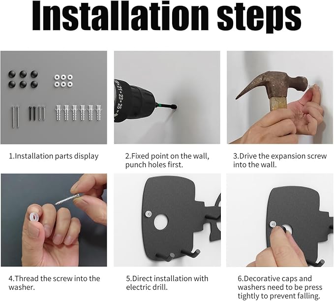 PMMASTO Key Holder Wall Mounted, Key Hooks - Image 7