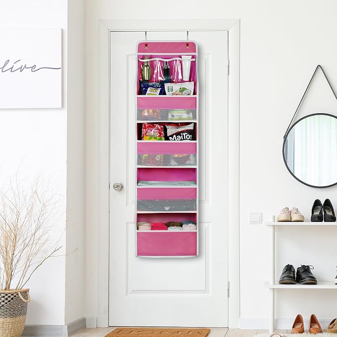 Univivi 5-Shelf Fabric Door Storage Over Door Hanging Organizer - Image 5