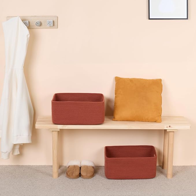 Large Storage Baskets for Organizing, Closet Shelf Baskets for Clothes Blanket - Image 6