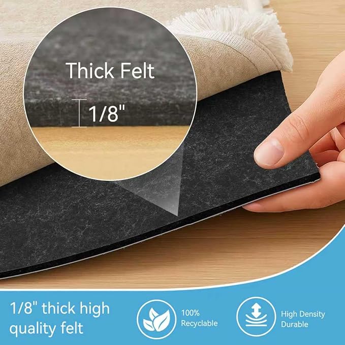 Warmstar 8x10 FT Non Slip Rug Pad, 100% Waterproof Felt Rug Pad - Image 5