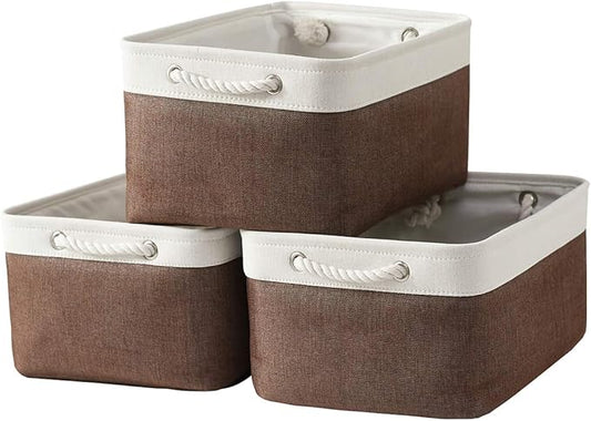 Large Storage Baskets for Shelves, Fabric Baskets for Organizing, Collapsible by Sacyic