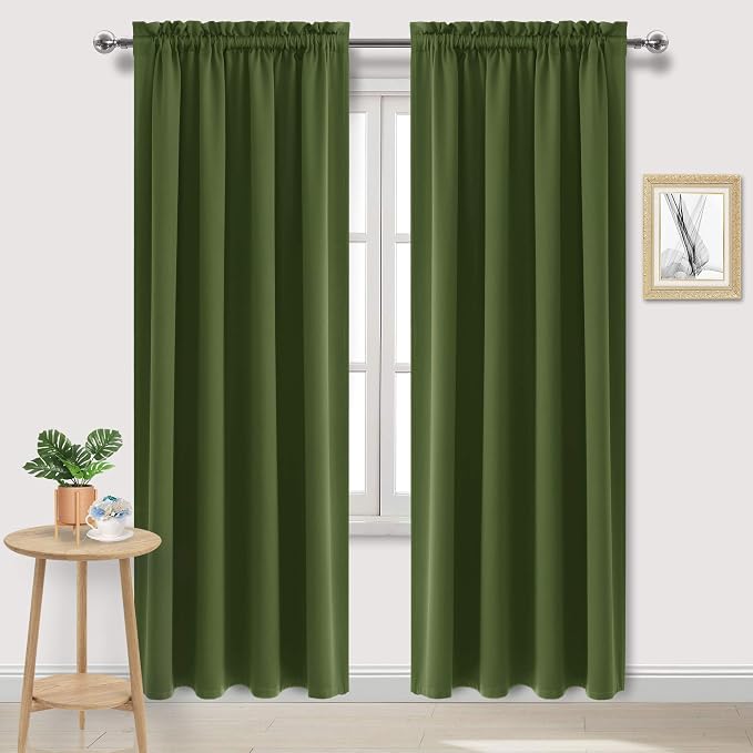DWCN Blackout Curtains Room Darkening Thermal Insulated Bedroom Curtains Window by DWCN