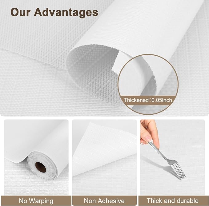 OcePor Non-Adhesive Drawer and Shelf Liner 24IN x 20FT，Non Slip Cabinet and - Image 4