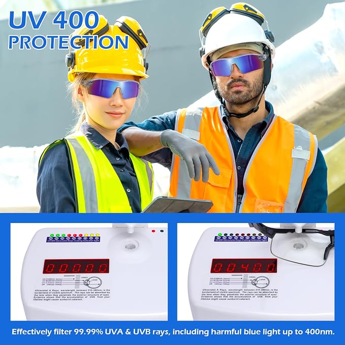OXG 12 Pack Safety Glasses for Men Women, ANSI Z87.1 Safety Goggles Impact - Image 5