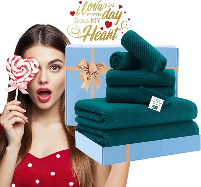 Bathroom Towels, 6 Piece Towel Set - Image 6