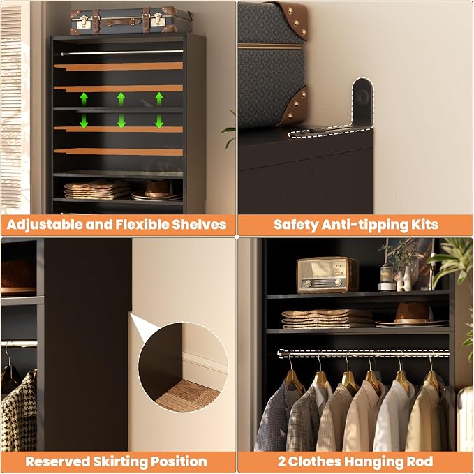 Unikito 3FT Freestanding Closet System - Image 4