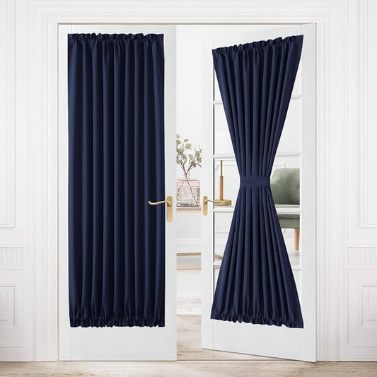DWCN French Door Curtains – Rod Pocket Thermal Blackout Curtain by DWCN