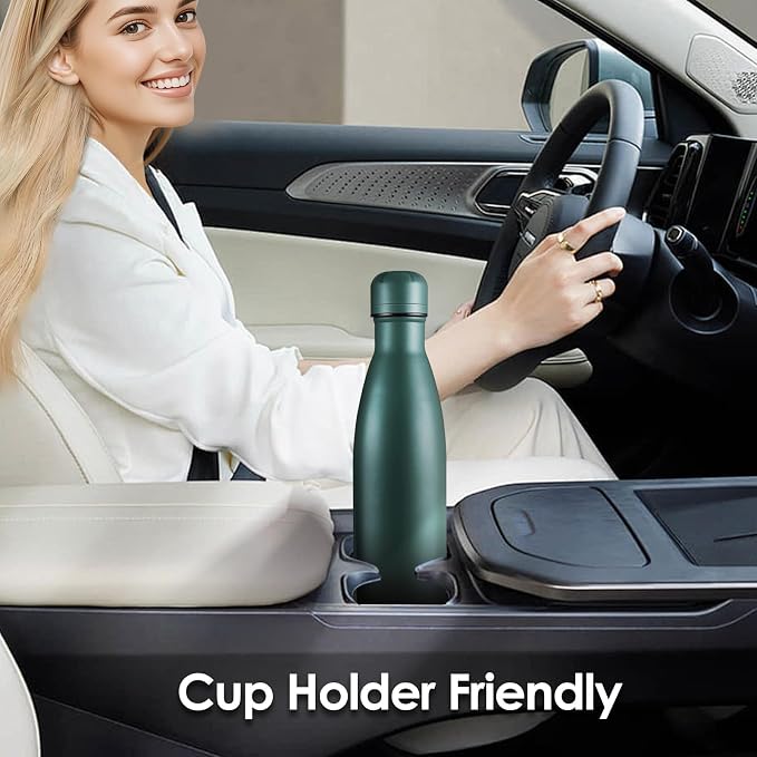 17oz Cola-Bottle Shaped Stainless Steel Leak-proof Water Bottle, Double Wall - Image 6