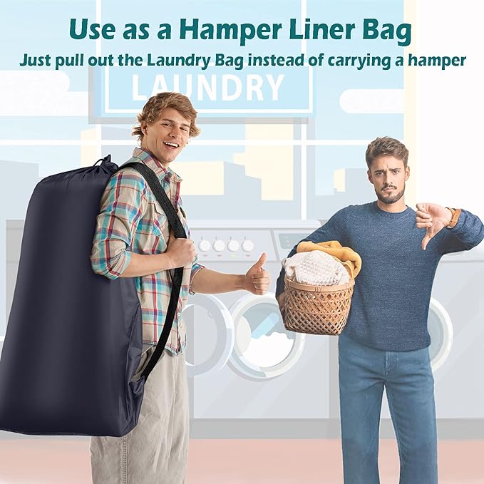 Heavy Duty Laundry Bag 2 Pack XL Nylon Laundry Bags - Image 4