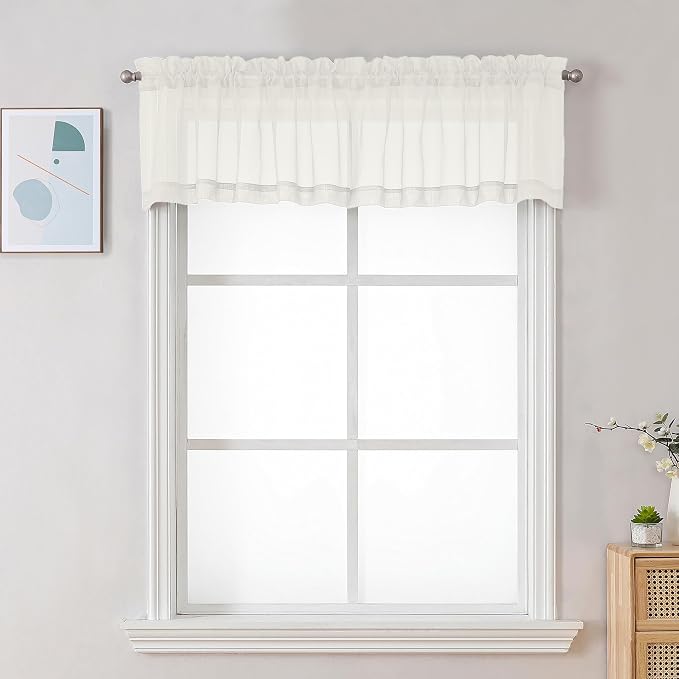 Chyhomenyc Sheer Ivory Valances by Chyhomenyc
