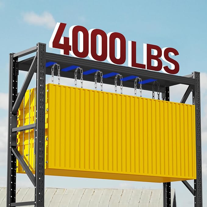 4000LBS Storage Shelves Heavy Duty, 4 Tier Adjustable Shelf, Garage Storage - Image 4