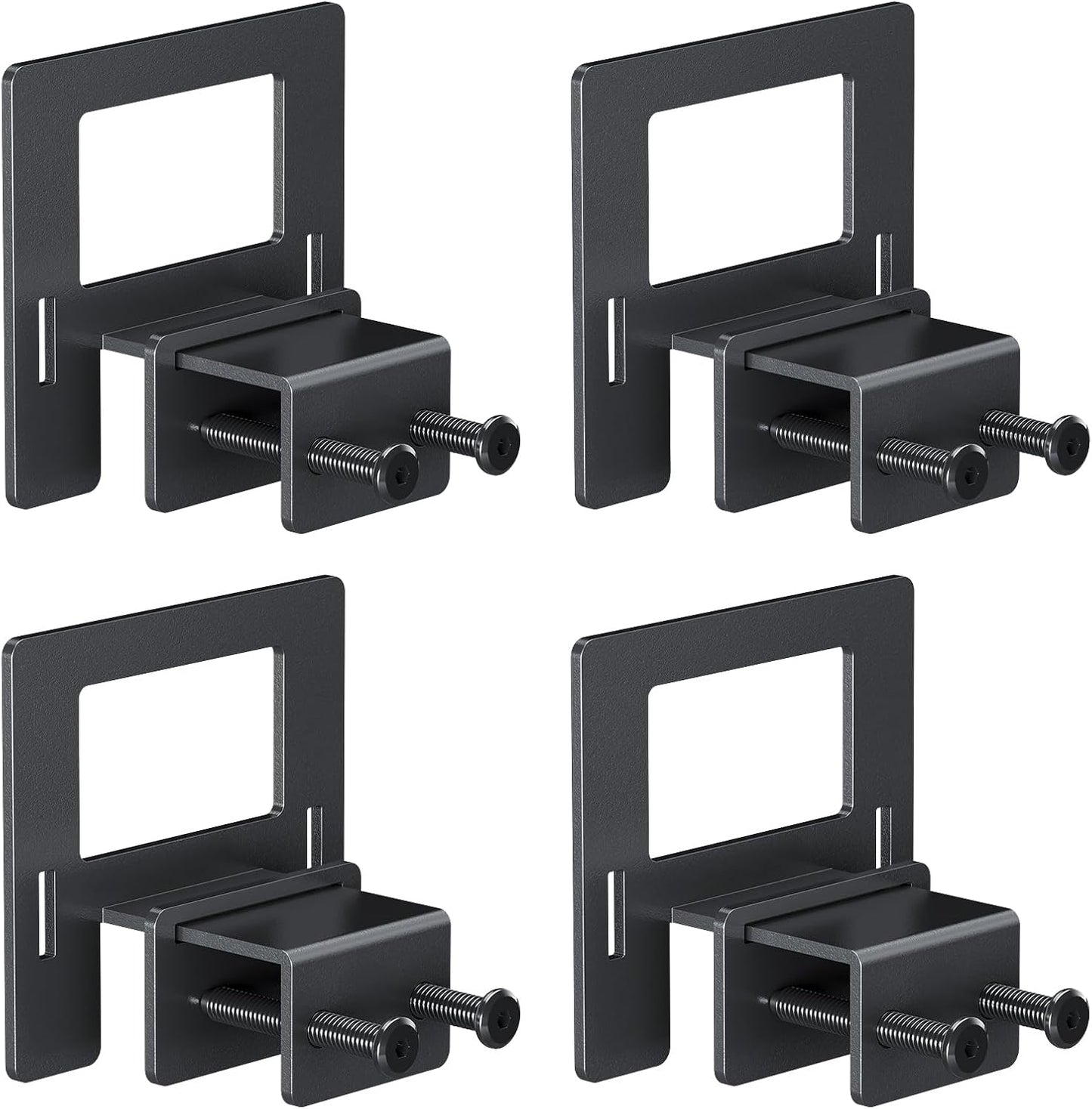 Non Slip Mattress Gaskets for Metal Bed Frame, Mattress Holder in Place Gripper, Adjustable Mattress Retainer Bar, Keep Mattress from Sliding Gripper, 4 PCS, Black