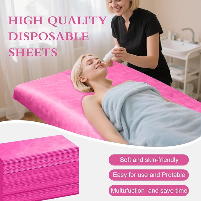 100 Pack Disposable Bed Sheets – 31.5 x 71 in Waterproof Non-woven Sheets - Image 6