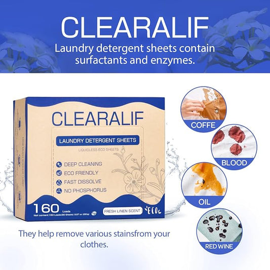 Laundry Detergent Sheets Up to 320 Loads, Fresh Linen - Image 2