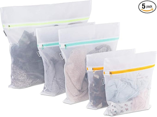 Mesh Laundry Bag for Delicates, Wash Bag for Underwear and Lingerie, Makeup by Mamlyn