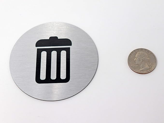 Metal Trash & Recycling Signs | Garbage & Recycling Bin Marker | Set of 2 - Image 5