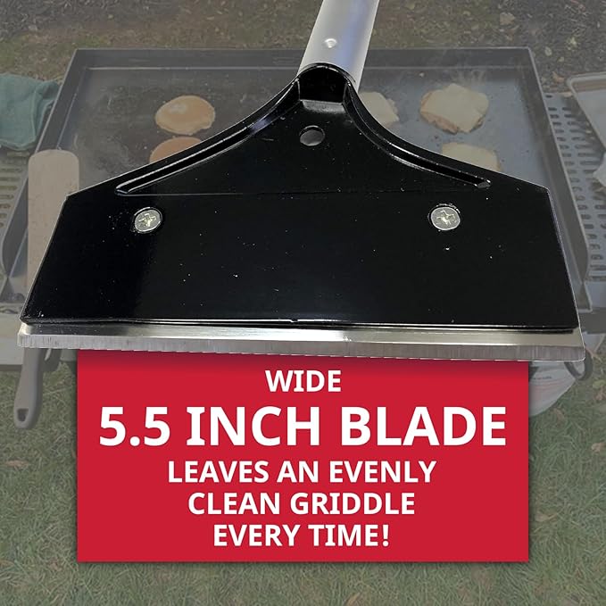 Flat Top Grill Scraper 15.5" Long Griddle Tool by FryOilSaver Co., 5.5" - Image 2