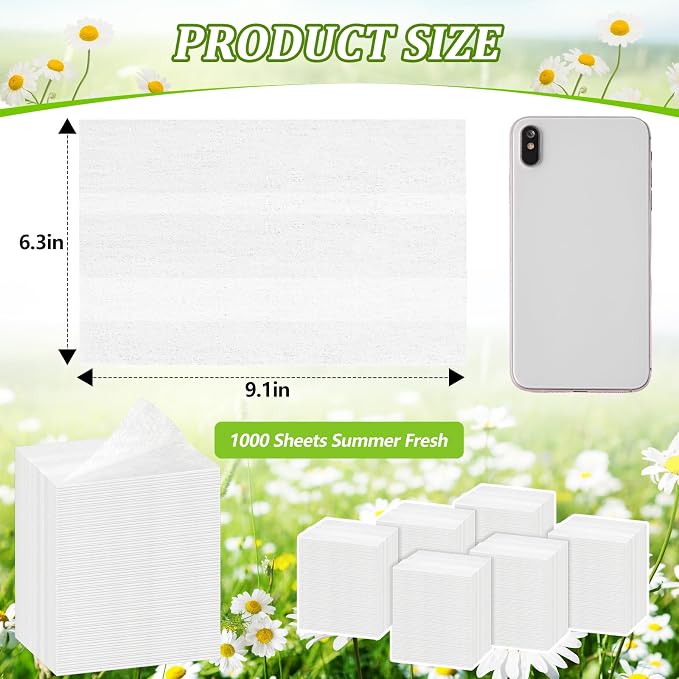 600 Count Dryer Sheets Bulk Fabric Softener Fresh Scent Dryer Sheets Naturally - Image 2