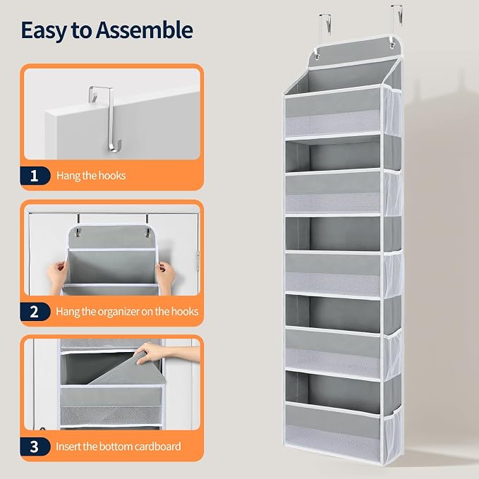 Yecaye Over The Door Organizer Storage, 5-Tier Heavy Duty Door Organizers - Image 9